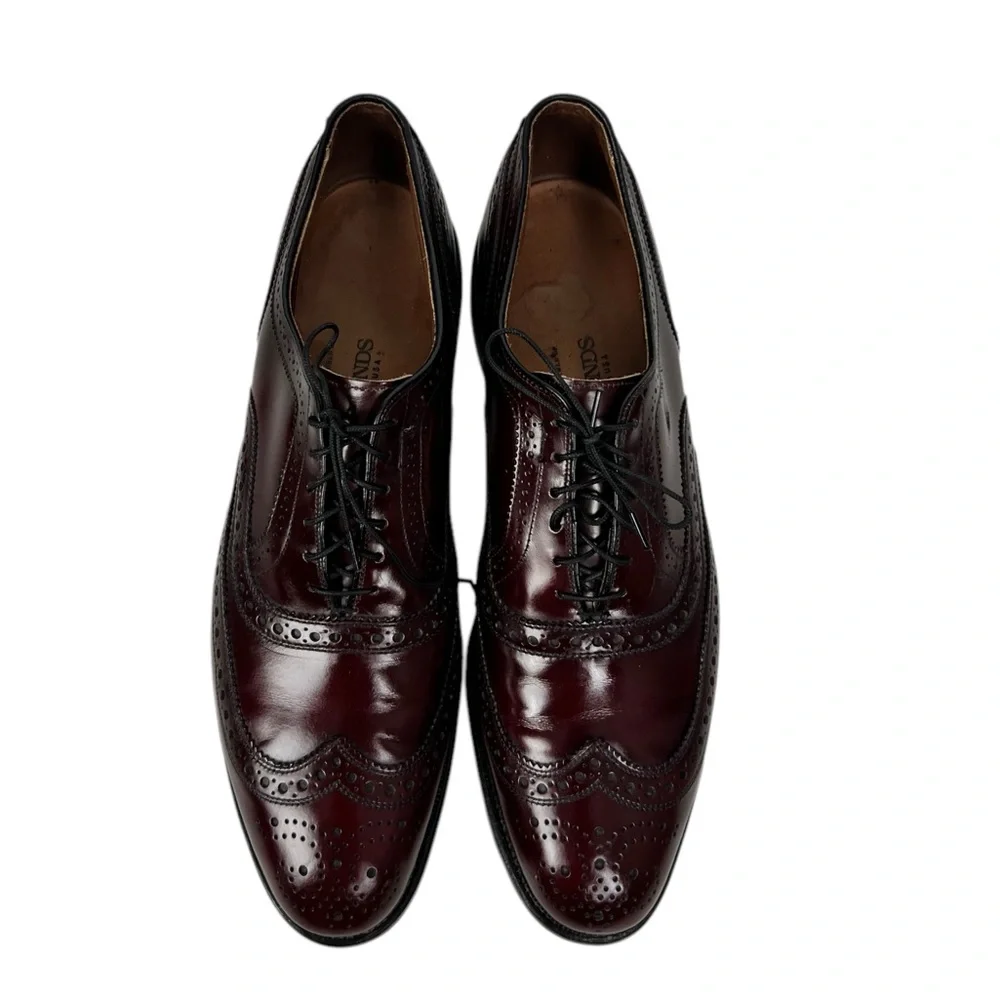 Allen Edmonds MCALLISTER Mens 11 A Wingtip Oxfords Brown Red Made In USA